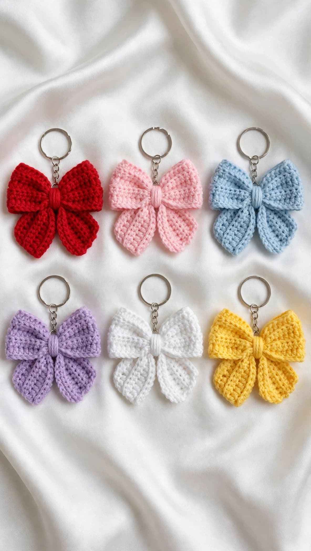 Crochet Bow Keychain — view 1
